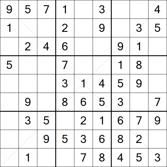 Sudoku X - Einfach