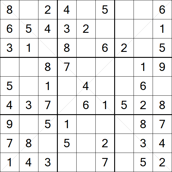 Sudoku X - Einfach