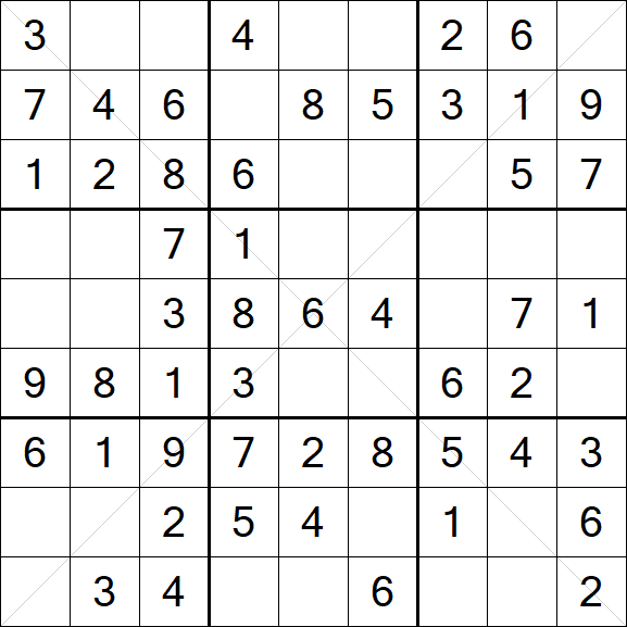 Sudoku X - Einfach