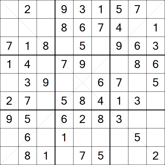 Sudoku X - Easy
