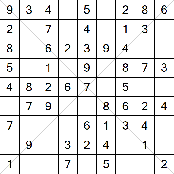 Sudoku X - Easy
