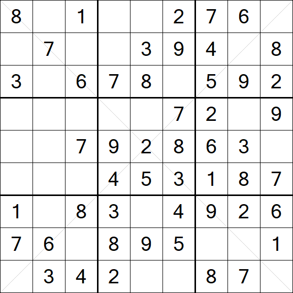Sudoku X - Einfach
