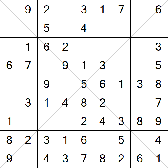 Sudoku X - Easy