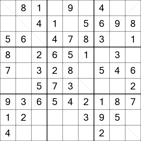 Sudoku X - Easy