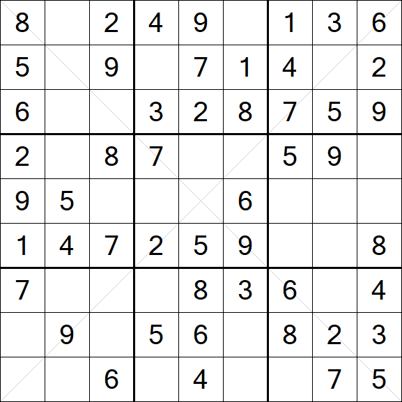 Sudoku X - Einfach
