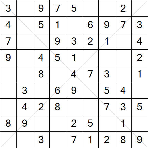 Sudoku X - Einfach
