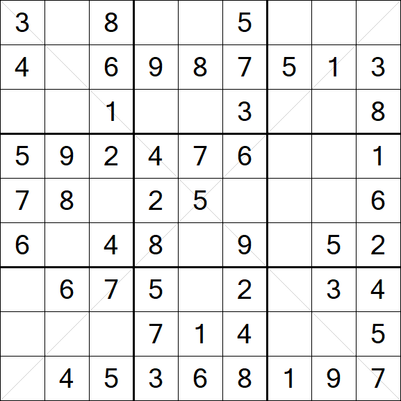 Sudoku X - Easy