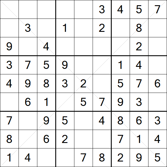 Sudoku X - Einfach