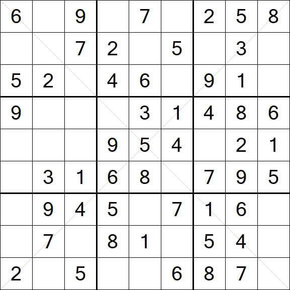 Sudoku X - Einfach