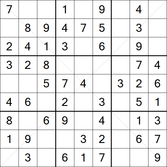 Sudoku X - Einfach