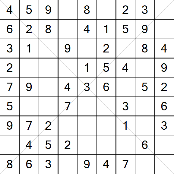 Sudoku X - Einfach