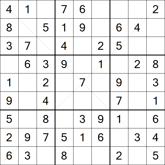 Sudoku X - Einfach