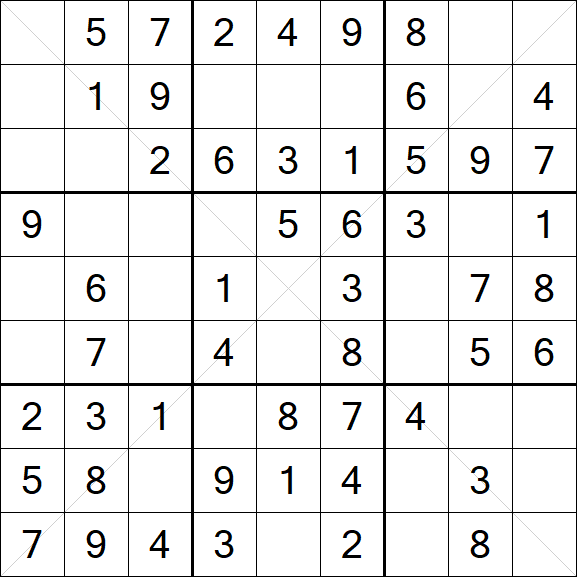 Sudoku X - Easy