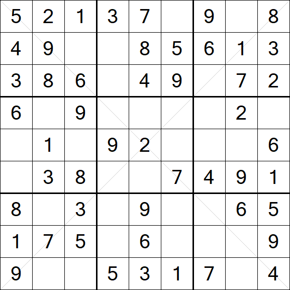 Sudoku X - Einfach