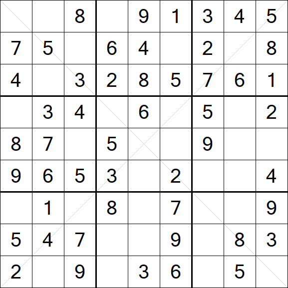 Sudoku X - Einfach