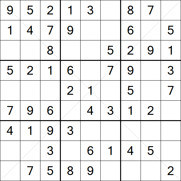 Sudoku X - Einfach