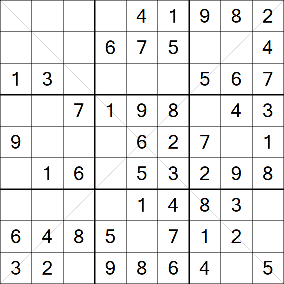 Sudoku X - Einfach