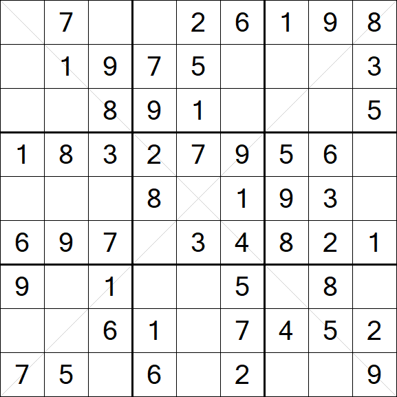 Sudoku X - Einfach