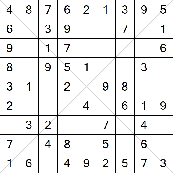 Sudoku X - Einfach