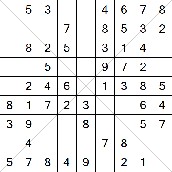 Sudoku X - Einfach