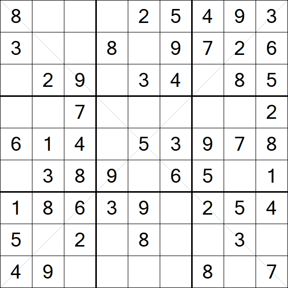Sudoku X - Einfach
