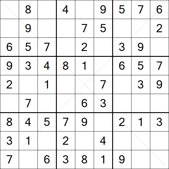 Sudoku X - Einfach