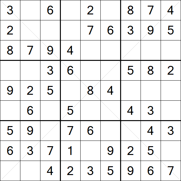 Sudoku X - Fácil