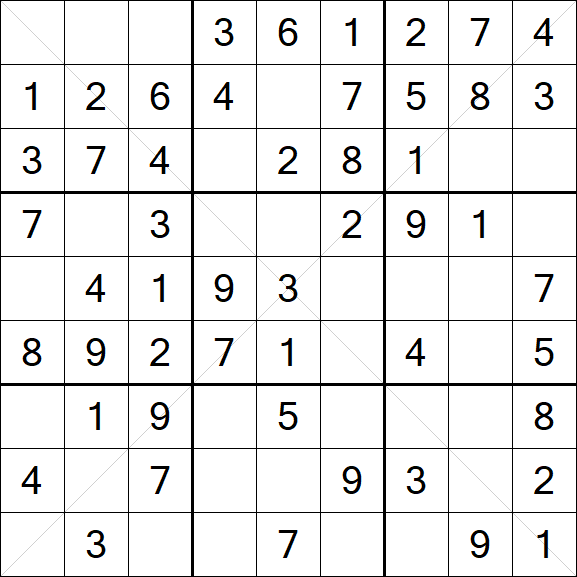 Sudoku X - Fácil