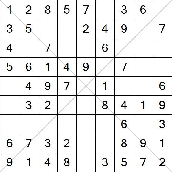 Sudoku X - Fácil