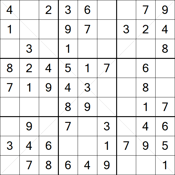 Sudoku X - Fácil