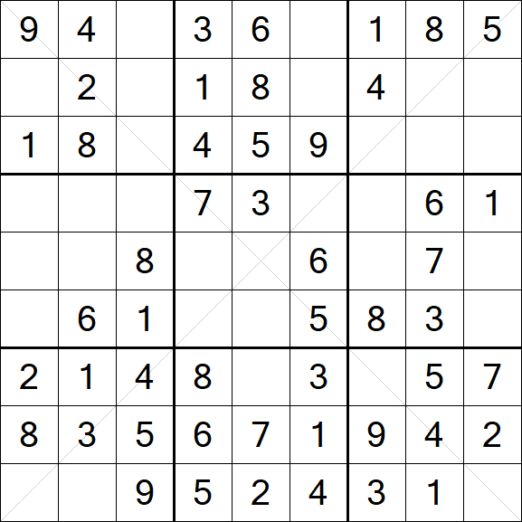 Sudoku X - Fácil