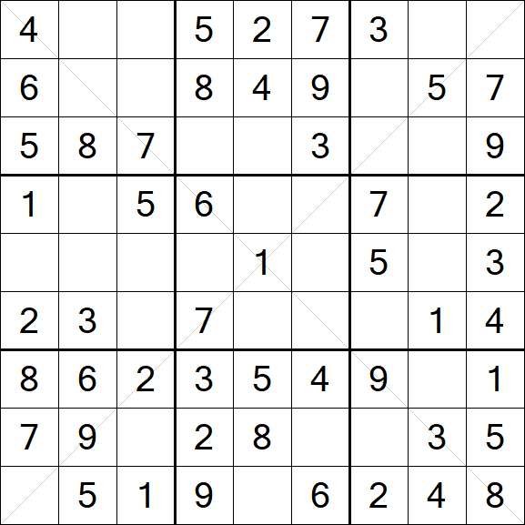 Sudoku X - Easy