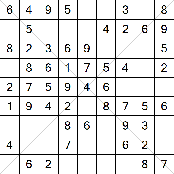 Sudoku X - Fácil