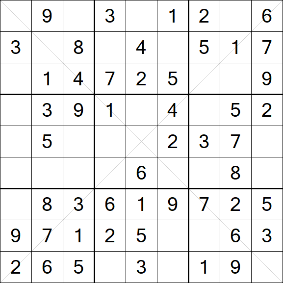 Sudoku X - Fácil