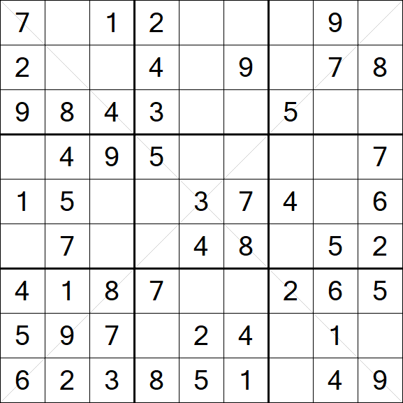Sudoku X - Fácil