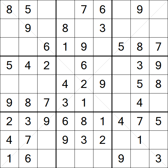Sudoku X - Fácil