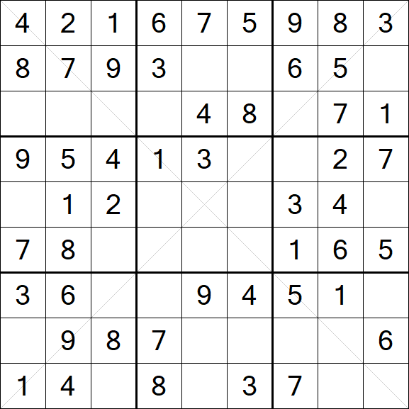 Sudoku X - Fácil