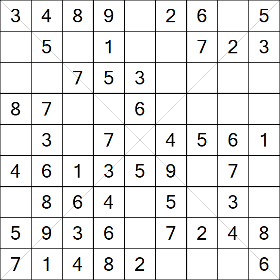 Sudoku X - Fácil