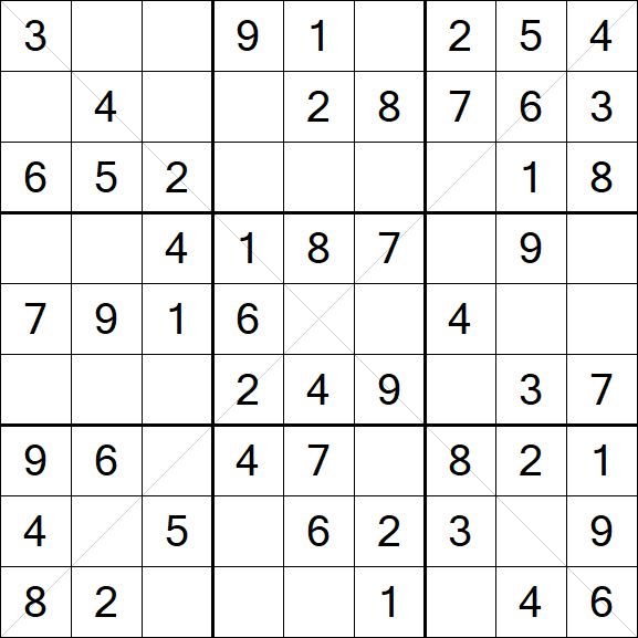 Sudoku X - Fácil