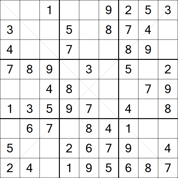 Sudoku X - Fácil