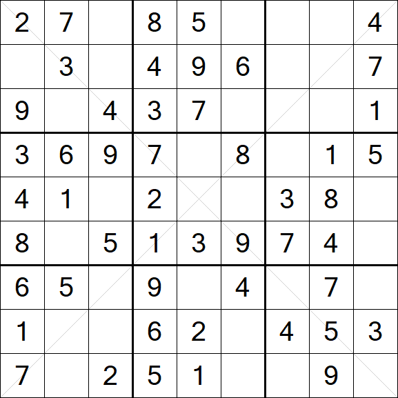Sudoku X - Fácil