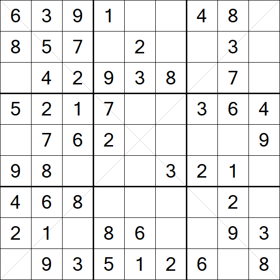 Sudoku X - Fácil