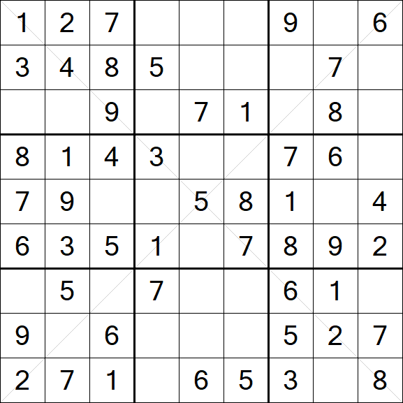 Sudoku X - Fácil