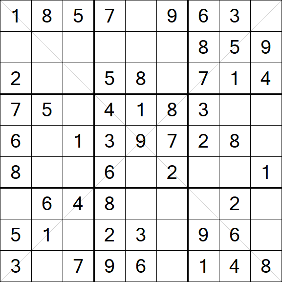 Sudoku X - Fácil
