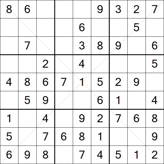 Sudoku X - Fácil