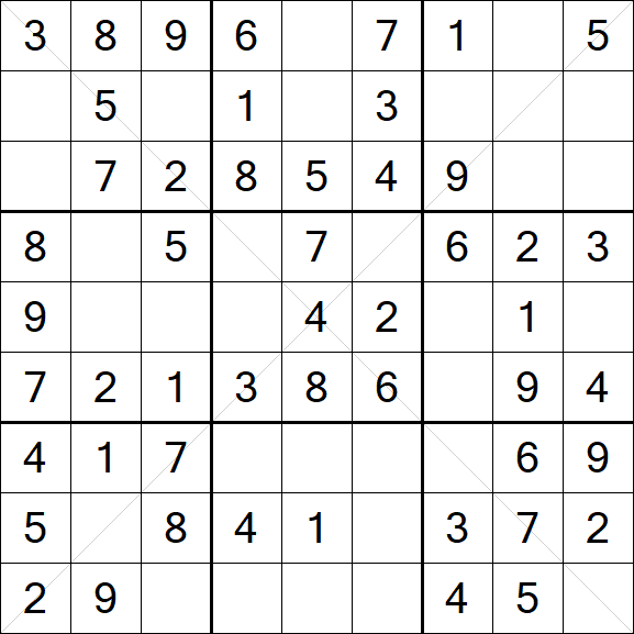 Sudoku X - Fácil