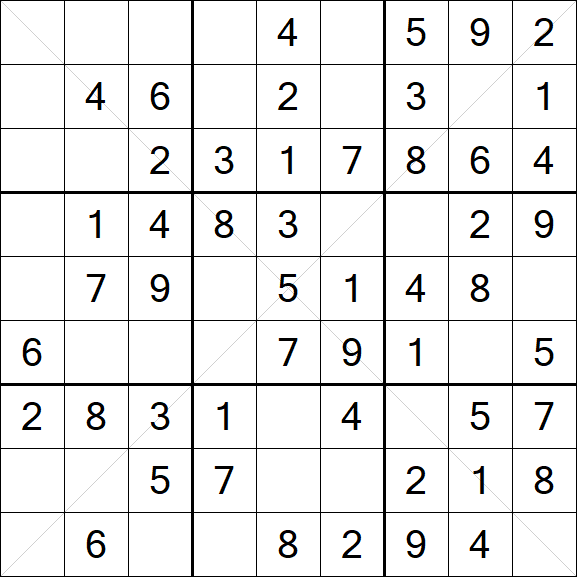 Sudoku X - Fácil