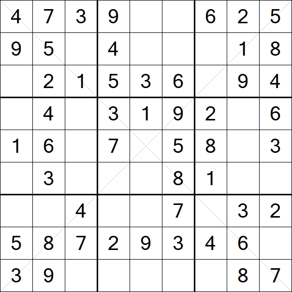 Sudoku X - Fácil