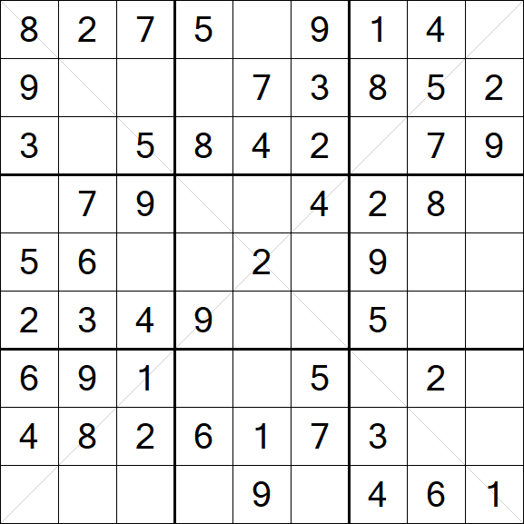Sudoku X - Fácil