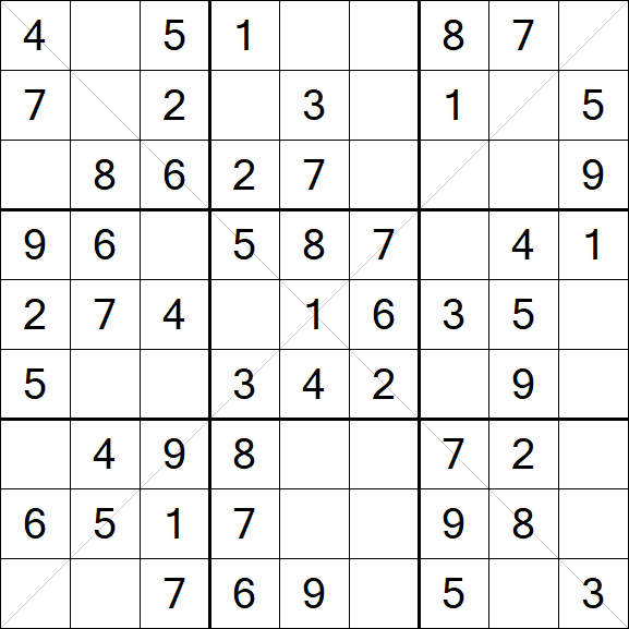 Sudoku X - Fácil